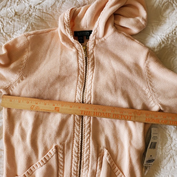 Lauren Ralph Lauren NWT Hoodie Sweater Pink Pastel Pale Light  Medium M - Picture 4 of 7